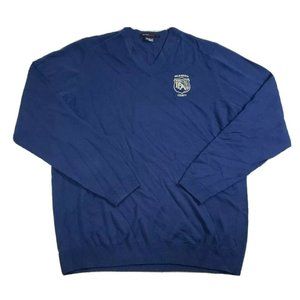 Tiger Woods Collection Wool V Neck Sweater Men's Large Blue PBA Palm Beach *HOLE